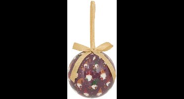 Boule de Noël en papier imprimé gnomes D. 75 mm