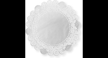 Duni Ronde Taartranden - Wit - 250 stuks - 10 cm