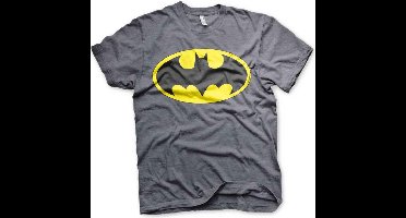 Batman Signal Logo T-shirt donkergrijs XL Katoen - Fan merch, Film, TV-series
