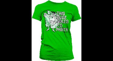 Gremlins Dames Tshirt -2XL- This Dude Likes To Party Groen