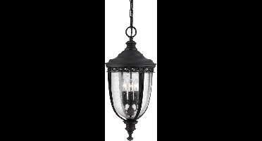 Landelijke Hanglamp - Steady Lighting - Metaal - Landelijk - E14 - L: 26.7cm - Voor Buiten - Woonkamer - Eetkamer - Zwart