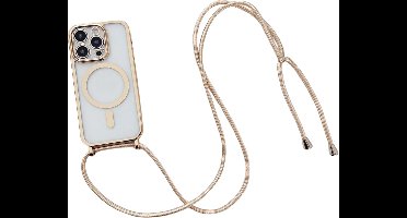 GREEN ON Magsafe Cord Camera Protection Case geschikt voor iPhone 14 - Goud