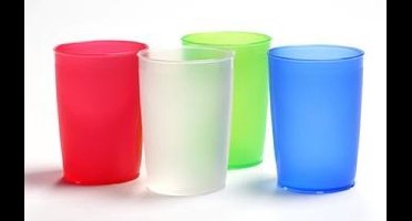 Eenvoudige drinkbeker van Ornamin : 250 ml - wit transparant