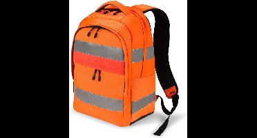 Dicota P20471-01-V2 Laptoprugzak Oranje – 25L Hi-Vis Rugzak met Reflecterende Strepen