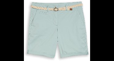 Tom Tailor - Chino-bermuda met riem - Maat 38 - blue haze