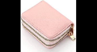 Scoby - Portemonnee - Kleine Wallet - Pasjeshouder - Rits Portemonnee - PU Leer - 11x8CM - Lichtroze