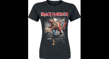 Iron Maiden Vintage Trooper Dames T-shirt - zwart - M