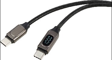 Renkforce RF-6249292 USB-kabel USB 2.0 USB-C stekker, USB-C stekker 0.50 m Zilver (metallic)