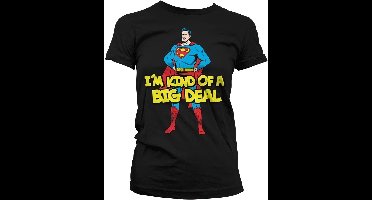 Superman I'm Kind Of A Big Deal Girly T-shirt voor dames, zwart