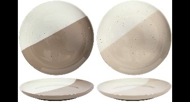 Cookinglife Ontbijtborden Leem - Dessertborden, Gebaksborden, Breakfast Plate - Aardewerk - Leem - Vaatwasser En Magnetronbestendig - Ø 18,5 cm, Set van 6
