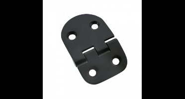 Luikscharnier - 60x38mm - Knoop Onder - Rvs 316 - PVD Mat Zwart