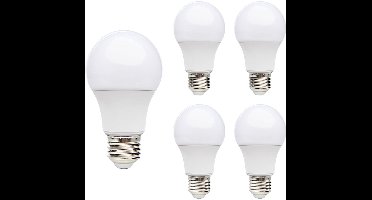 Kobi LED Lamp E27 8.5W - 806lm - 4000K - 230V - Standaardvorm - Voor Kantoor, Keuken of Woonruimte - 5 stuks