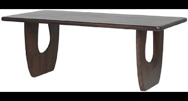 Eettafel Handai mangohout 280x100 cm - Walnoot - Japandi