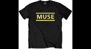Muse - Yellow Logo Heren T-shirt - 2XL - Zwart