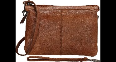 Beagles Maspalomas Schoudertas Dames - Handtas met verstelbare en afneembare schouderband - Tas van 100% Leder - Cognac
