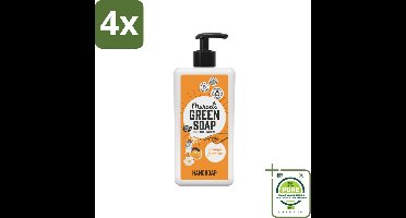 Marcel's Green Soap - Handzeep - Sinaasappel & Jasmijn - Voor dagelijks gebruik - 500 ml - Voordeelverpakking - 4 stuks - Handzeep - Biologische handzeep