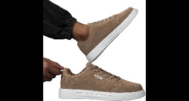 Currero Schoenen Heren - Sneakers - Comfortabel - Wandelschoenen - Casual - Volwassenen - Khaki 44