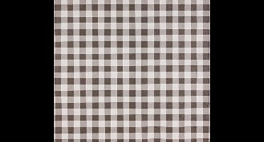 Dutch Wallcoverings Papierbehang ruitje - bruin/wit