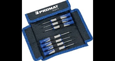 Promat 7-delige precisie schroeverdraaierset - sleuf/PH