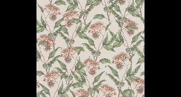 BLADEREN EN BLOEMEN BEHANG | Floraal - Beige Groen Rood - LivingWalls Drawn Into Nature