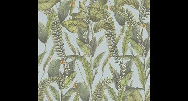 PLANTEN EN STRUIKEN BEHANG | Floraal - Blauw Groen Oranje - LivingWalls Drawn Into Nature