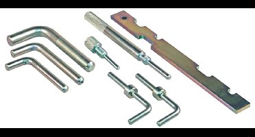 Wurth - Set timinggereedschap 8-delig, voor D 1.2-1.4-1.6-1.7-1.8-2.0, benzine, Zetec/Duratec - Set timinggereedschap 8-delig, voor D 1.2-1.4-1.6-1.7-1.8-2.0, benzine, Zetec/Duratec x 1 st Lengte 220 mm