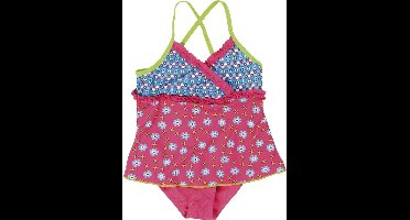 Playshoes UV-werend badpak met rokje bloemen roze maat 122/128