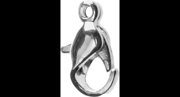 Karabijnhaken, L: 10 mm, verzilverd, 10 stuk/ 1 doos