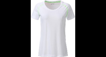 James and Nicholson Dames/Dames Sport T-Shirt (Wit/Recht Groen)