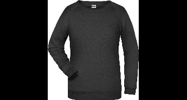 James And Nicholson Dames/dames Basic Sweatshirt (Zwart)