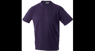 James and Nicholson Unisex Zware Ronde Tee (Aubergine)