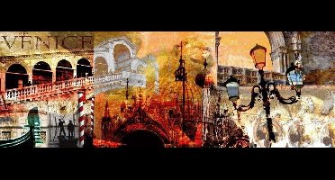 Kunstdruk Saskia Porkay - Venice 100x35cm