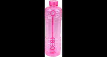 Eddy Toys Bellenblaas Fles - Bubble Solution Bottle - Inhoud 1 Liter - Navulfles voor Bellenblaas voor Buitenspeelplezier - Gemaakt van Kunststof - Afmetingen 26,3 x 7,8 cm - Blauw, Rood of Oranje