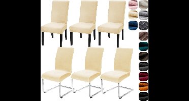 Stoelhoezen- Stoelbeschermers-wasbare stoelen- bescherming voor keuken- restaurant-geel-6 stuks