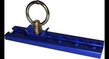 Bindrail aluminium 1800kg lengte 72 mm blauw