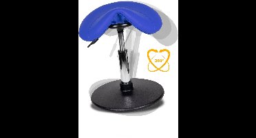 Ergonomische Balanskruk – Verstelbare wiebelkruk voor Actief Zitten – Verbeterde Houding & Core Stabiliteit – Ideaal voor Thuiswerk & Kantoor - Blauw - Laag (40-57cm)