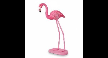 Housevitamin Flamingo Ornament - Metaal - Neon Pink 9x7,5x19,5cm
