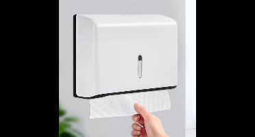 KARZO - Papierhanddoekdispenser Wandmontage, Papierhanddoekdispenser voor Papierhanddoeken, 200 Vellen Z-Vouw en Multivouw, Papierdispenser voor Badkamer en Keuken