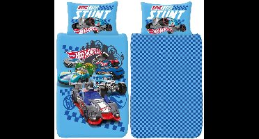 Hot Wheels - Dekbedovertrek - Eenpersoons - Geschikt voor 140 x 200 cm. - HotWheels - Dekbed