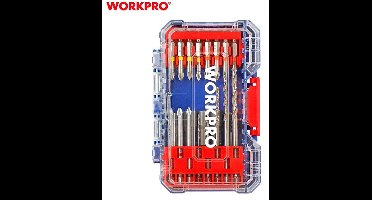 WORKPRO WP409012 Boor- & Bitset 29-delig – HSS Boren & S2 Bits in Koppelbare Opbergdoos