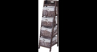 Schuine kast Shabby Chic bruin