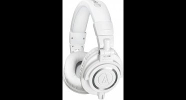 Audio-Technica ATH-M50XWH - Koptelefoon - Studio Hoofdtelefoon - Gesloten Over-Ear - Wit - Verwisselbare Kabels - Draaibare Oorschelpen