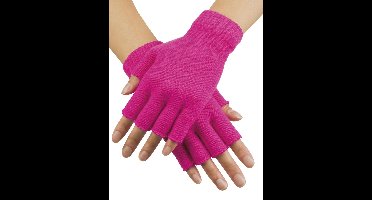 Roze/Fuchsia vingerloze handschoenen