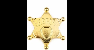 Sheriff ster Boris metaal in goud kleur
