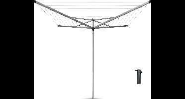 Brabantia Essential Droogmolen - met Betonanker - 40 m - Metallic Grey