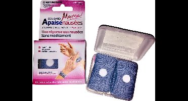 Seaband Mama - Acupressure - Volwassenen – Polsband- 2 stuks (Lichtblauw/grijstint)