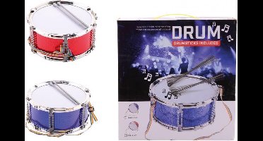 Johntoy Drum Met Sticks rood 30 Cm