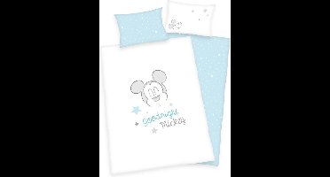 Mickey Mouse Dekbedovertrek Junior 100x135 BIO-Katoen Ledikant