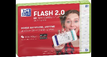 Oxford Flash 2.0 - Flashcards - Gelijnd - A6 - Groene rand - 80 stuks