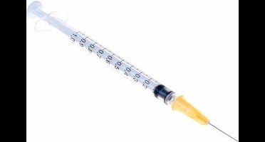 25 STUKS Insulinespuit met naald - 1 ml - 25G x 5/8 - Steriel verpakt